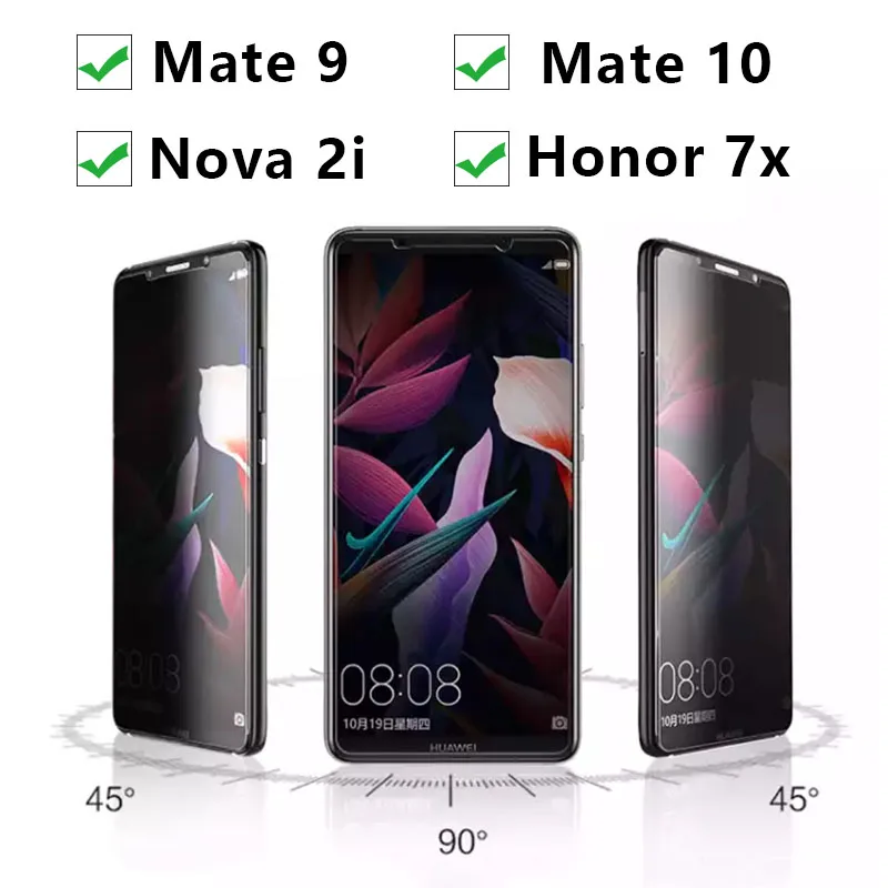 Honor 7x Protective Glass For Huawei Mate 9 10 Nova 2i 2 I Screen Protector Privacy Tempered Glas On Nova2i X7 Mate9 Mate10 Film | Мобильные