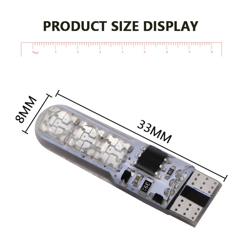 4 шт. RGB T10 W5W светодиодный Габаритные фонари для автомобиля SMD 194 168 лампочка с