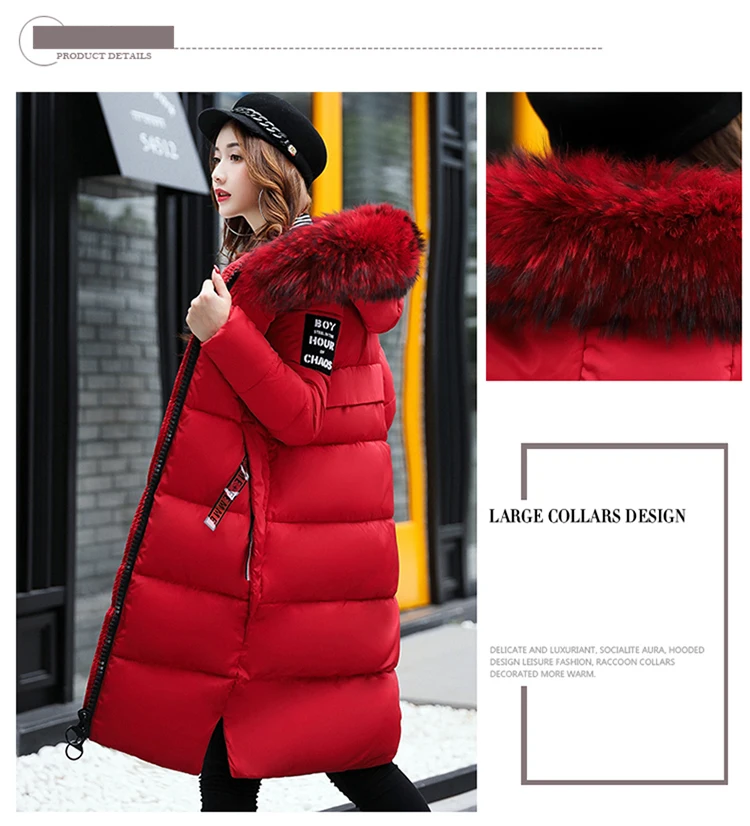Качественное зимнее женское длинное теплое пальто, худи из искусственного меха, женские ватные пуховики, хлопковая одежда размера плюс M~ 3XL
