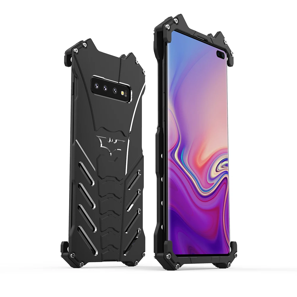 

R-Just Luxury Metal Armor Case For Samsung Galaxy S10 S8 PLUS S7 S6 Aluminum Coque Cover For Samsung note 20 10 ULTRA