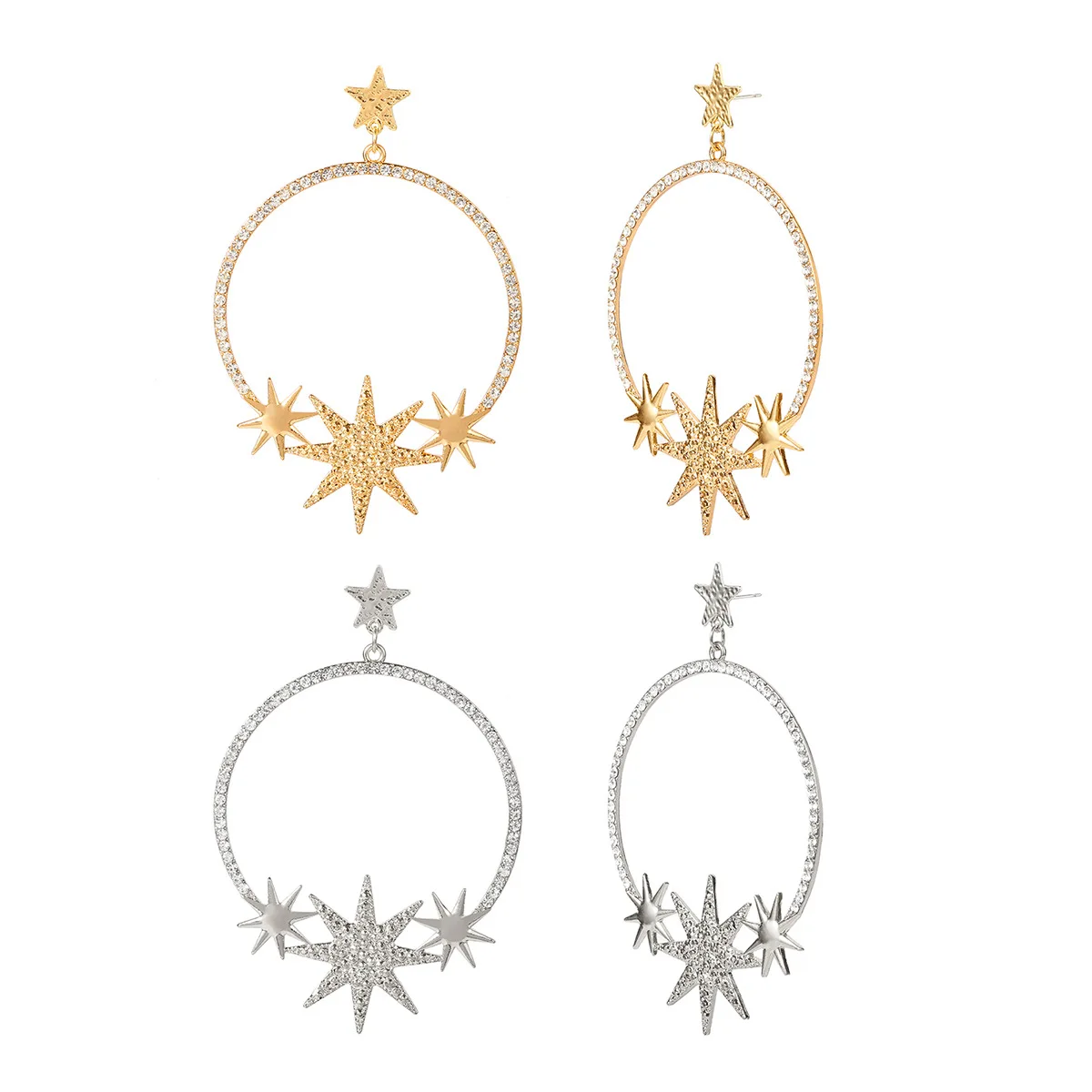 Оригинальный геометрический набор шнека звезды Длинные Висячие серьги для Для