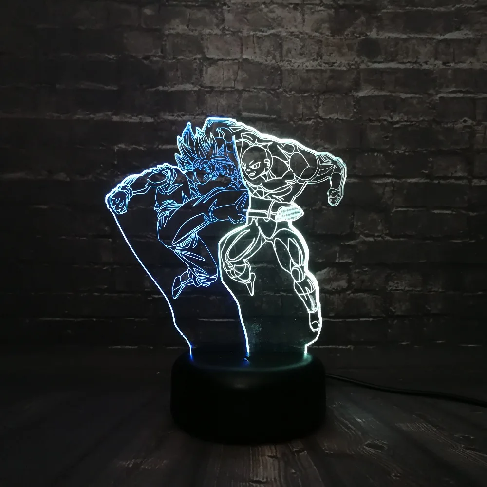 7 Dragon Ball Super Son Goku Kakarot микс двухцветная лампа Ночной светильник 3D LED детский