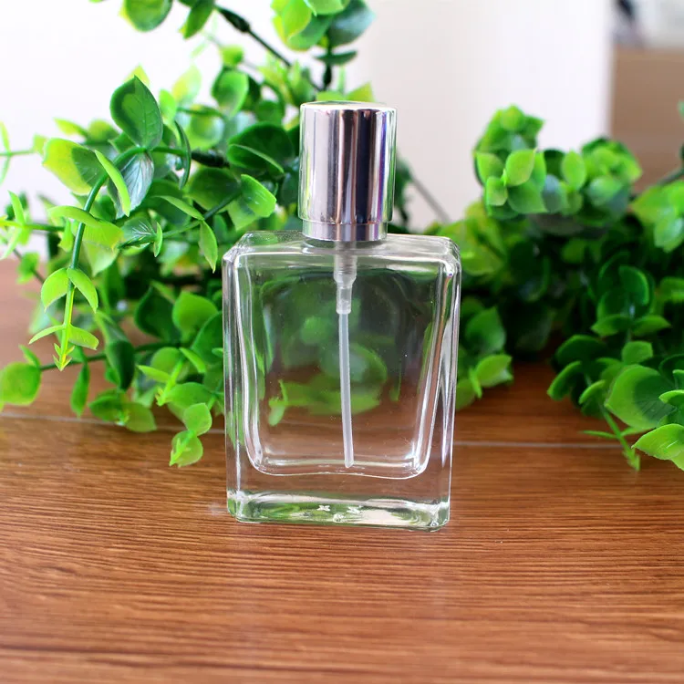 Плоский квадратный прозрачный стеклянный спрей для духов 30 мл косметика Sub-cosmetics