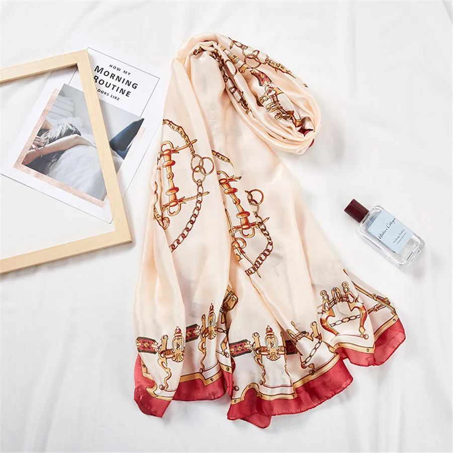 Женские длинные летние шарфы новинка шелковая пляжная шаль шарф пашмина