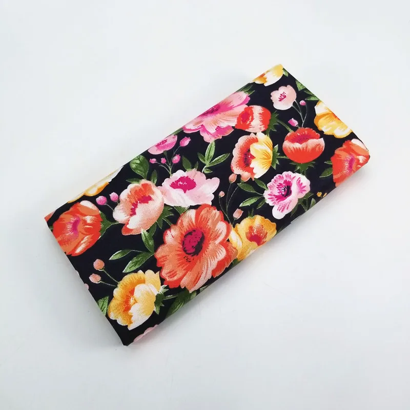 flower Хлопок саржа лоскутный Материал Ткань для шитья DIY стежка цветок/полоса напечатаны жировые кварталы Материал Ткань Домашний текстиль - Цвет: flower