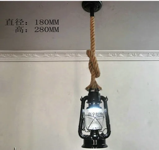 Ming ретро ностальгия Керосиновый Фонарь люстра импортная натуральная Конопля
