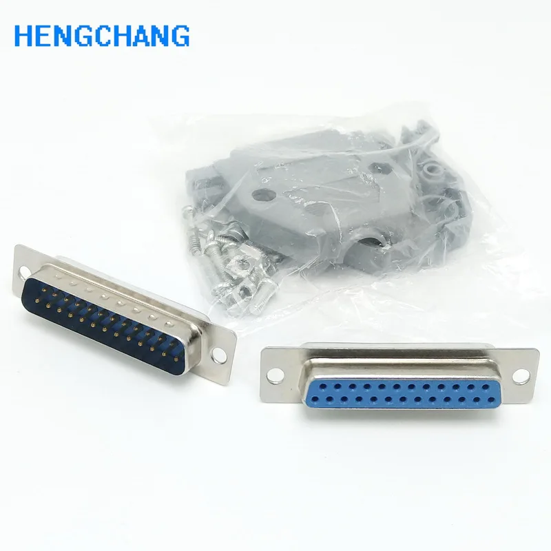 D-SUB DB25 25Pin мужской женский с корпусом припоя типа сварки DIY LPT Разъем 10 шт/уп