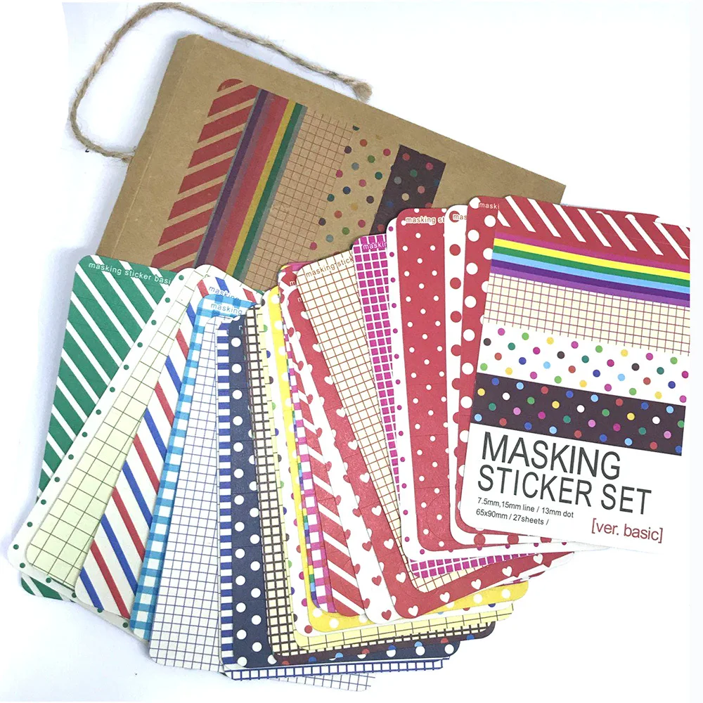 Набор Васи для скрапбукинга базовая Маскировочная лента наклейки рукоделия