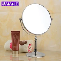 bathroom mirror stainless steel double side make up mirror dressing room round magnifying cosmetic mirror wall mounted rotate