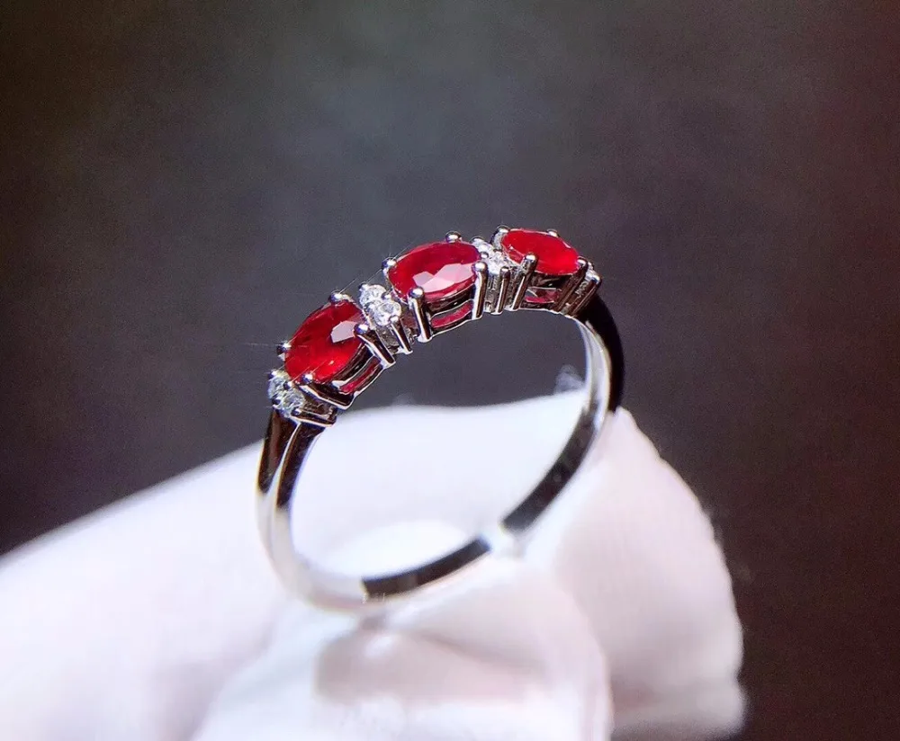 Кольцо с рубином из чистого золота 18 К, Настоящее натуральное 0,8ct, красный рубин, ювелирные изделия с бриллиантами, юбилейные женские кольца для женских тонких колец