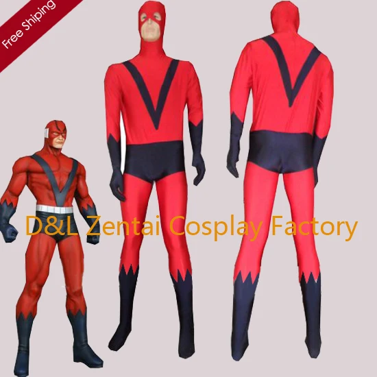 Бесплатная доставка DHL 2016 Гигантский Человек красный и синий спандекс супергерой