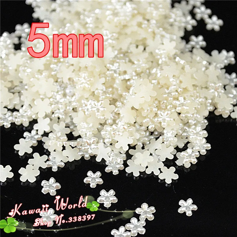 5 г 3 мм жемчужные цветы цвета слоновой кости маленькие полимерные украшения с