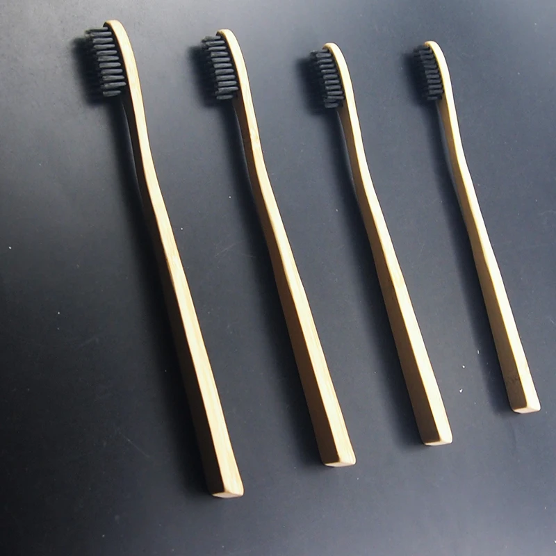 Сверхтонкая деревянная зубная щетка смешанных цветов Бамбуковая Новинка с