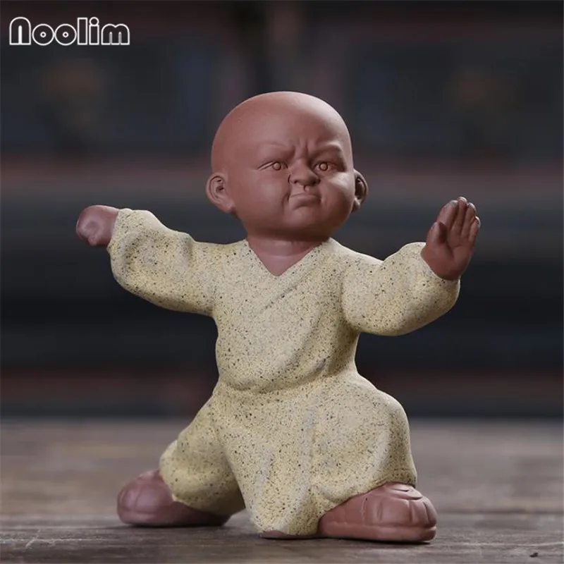 8 Творческий керамика Тай Chi Kung фу фигурки "Маленькие монахи" орнамент Малый Чай домашних животных Бутик Украшение стола интимные аксессуары - Цвет: 8