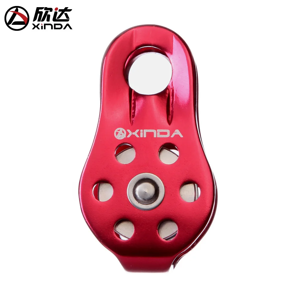 

XINDA Hiking Climbing Rope Pulley Single Fixed Pulley 20KN Mountaineering Rope Climbing Rappelling Survival Equipment Outdoor