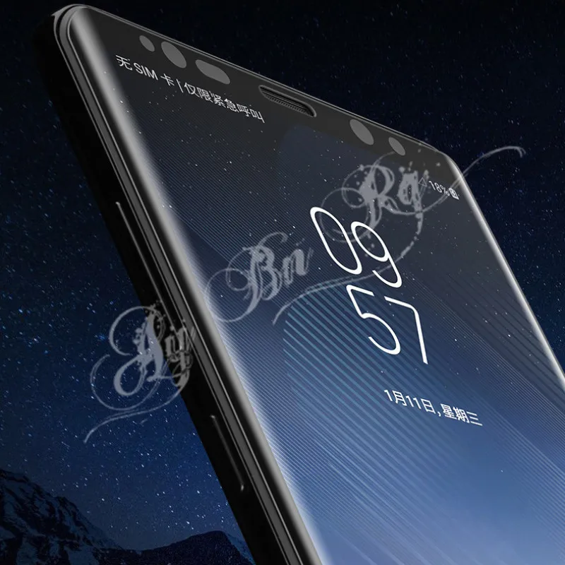 Цвет 3D полное покрытие закаленное стекло протектор экрана для samsung Galaxy S8 Plus Note 9 8 черный Золотой Синий Серебряный