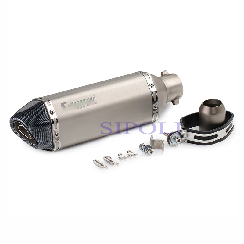 Laser 36-51 мм Универсальный мотоцикл Akrapovic выхлопная Модифицированная глушитель труба скутер питбайк грязь Мотокросс для Yamaha R1 ER6N CBR250R - Цвет: Laser