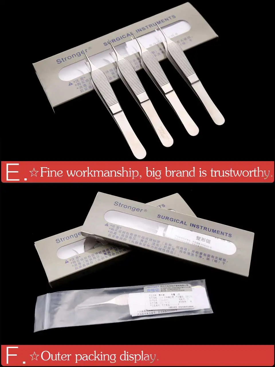 Пластиковые нержавеющая сталь tweezers хирургические щипцы хряща Пинцет хирургические инструменты и инструменты Зубчатые Щипцы 0,6 мм