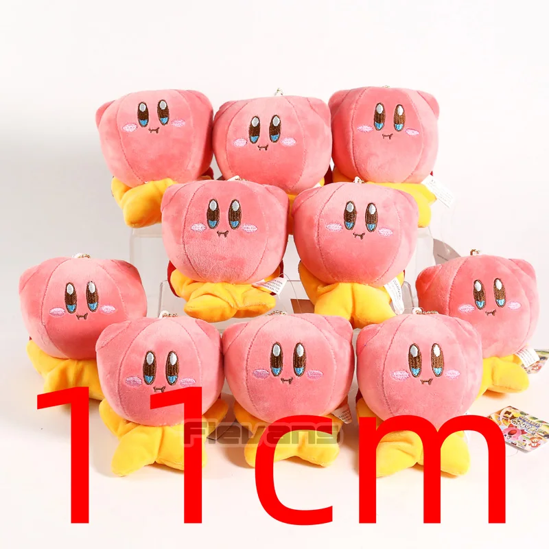 Kawaii Kirby розовые слоеные мини милые плюшевые куклы мягкие подвесные игрушки 10 шт./партия