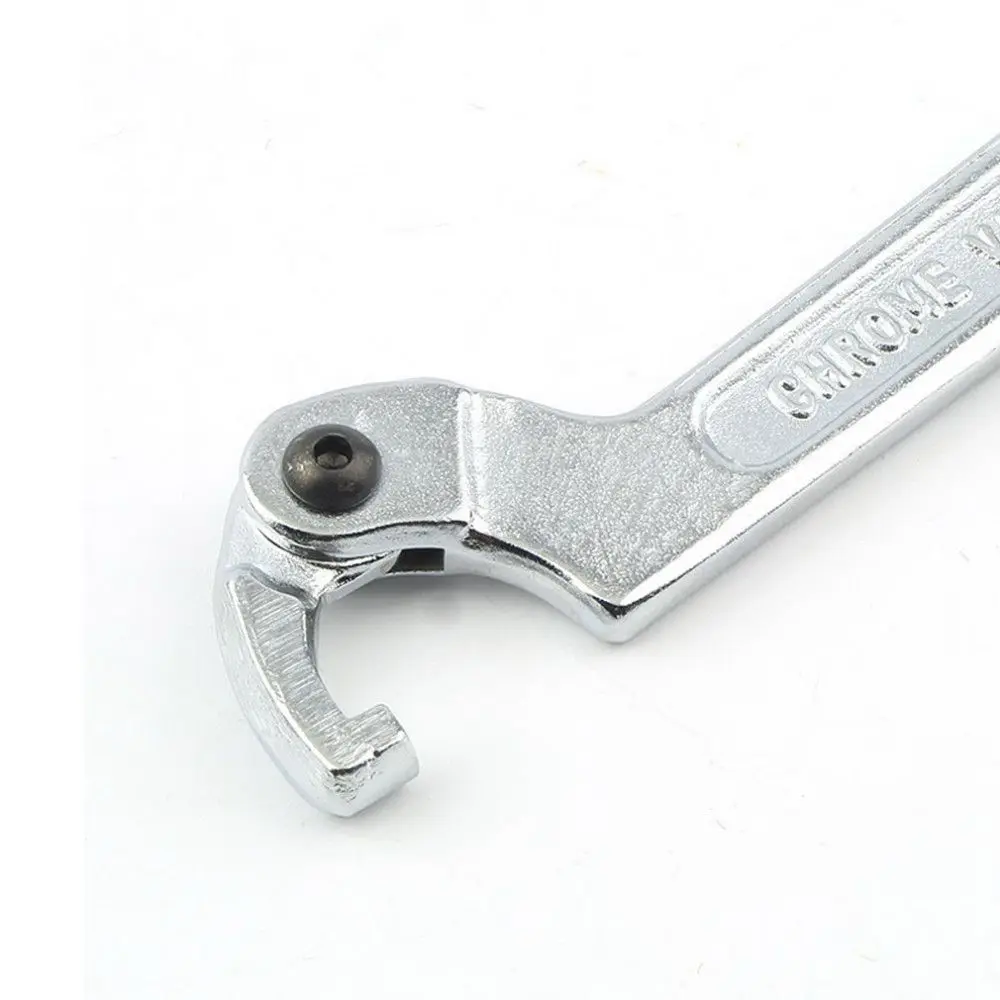 

New 19-51mm Chrome Vanadium Adjustable Hook Wrench C Spanner Tool store hot