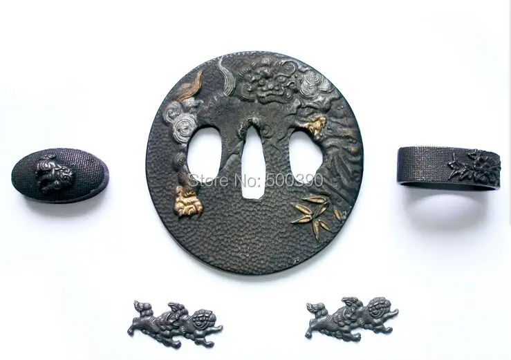 Набор Лев Tsuba Guard для японского самурайского меча катаны вакизаси Танто | Дом и сад