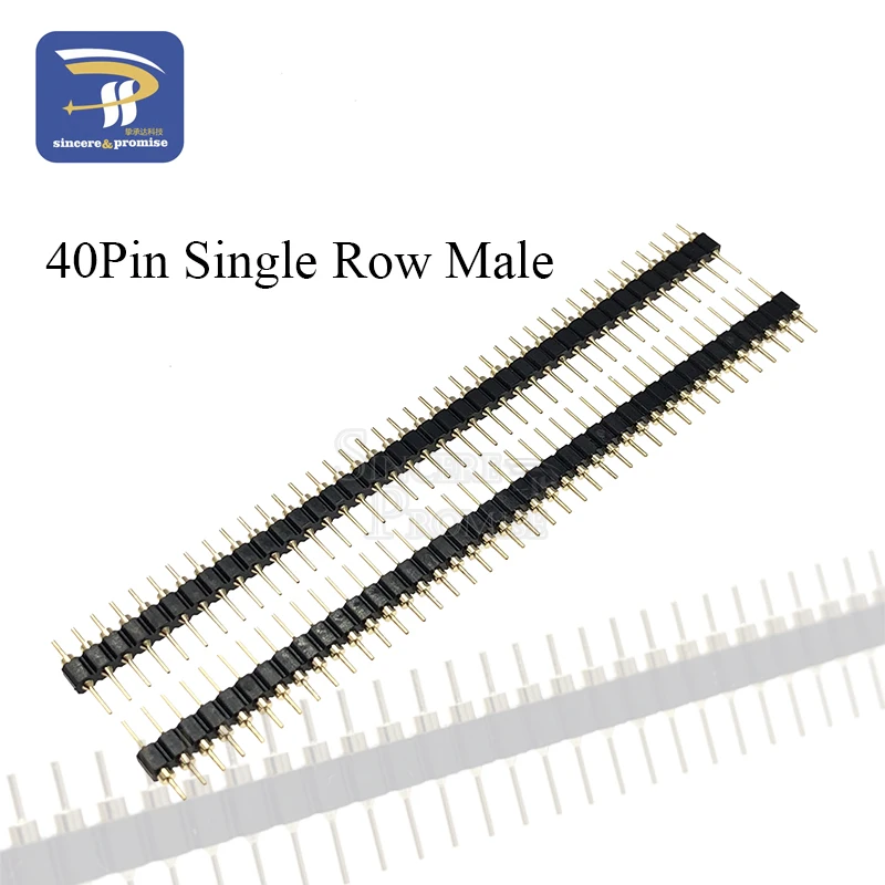 Штыревой разъем 40 P 1x40 Pin 2 54 мм Круглый гнездовой для DS18B20 кристаллы и печатная