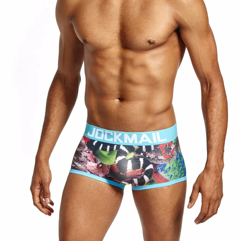 Бренд jockmail цифровой Анаконда Мужское нижнее белье боксеры Мужские шорты для купания сексуальные кальсоны боксер самакуэка гей мужское нижнее белье, трусы