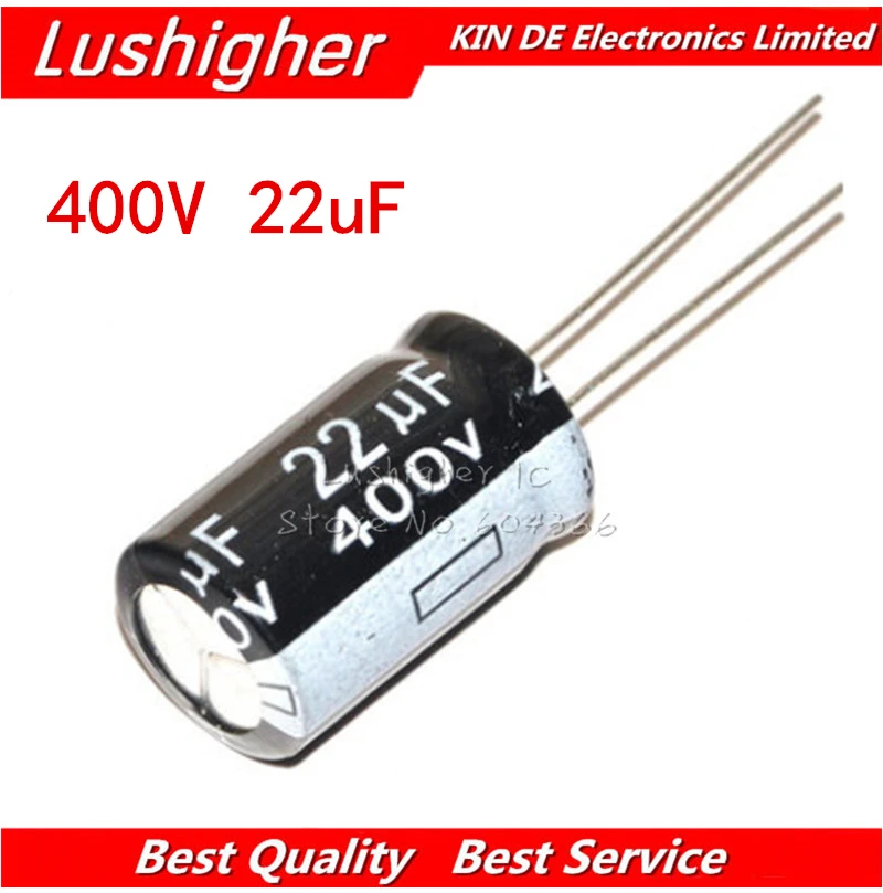 10 шт. 400V22UF 13*20 мм 22 мкФ 400V 13x20 Алюминий электролитический конденсатор с