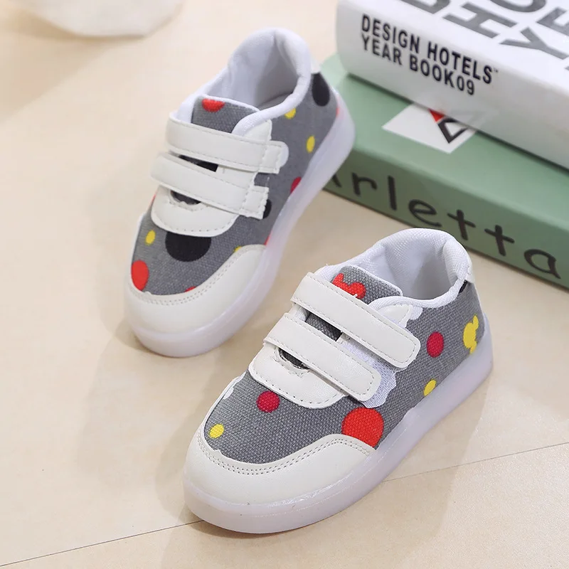 Children Glowing Sneakers Baby Boys Girls Casual Colorful Luminous Shoes Kids Breathable Antiskid Fashion Led Light Board | Детская