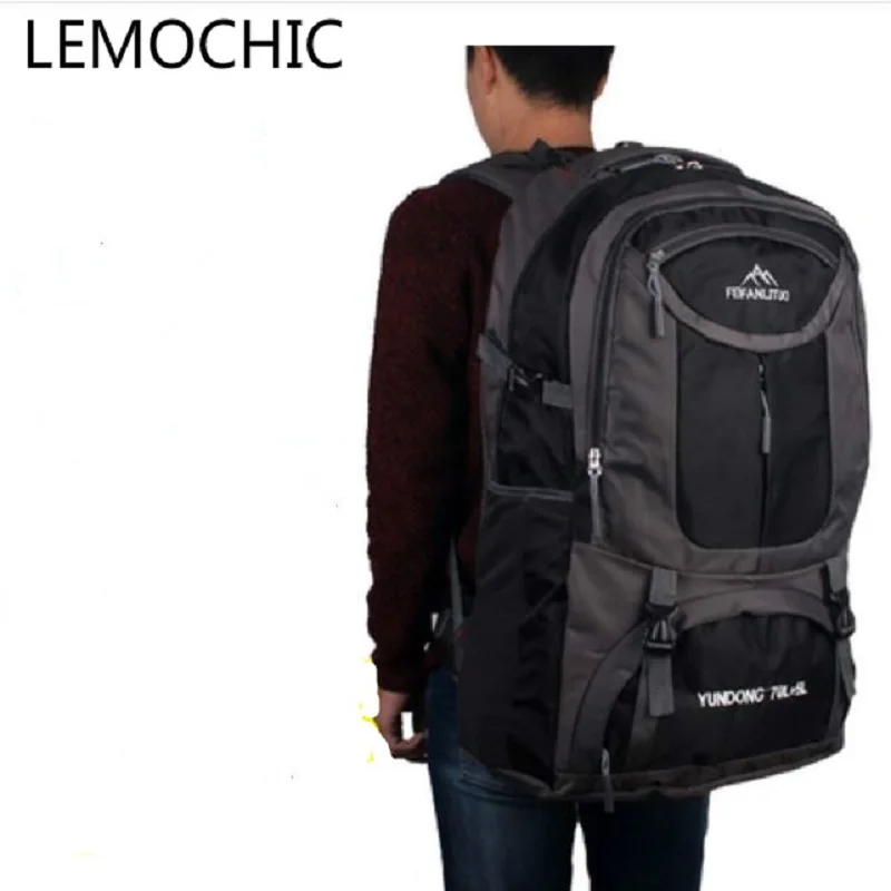 LEMOCHIC 75L Новый Большой Вместительный водонепроницаемый спортивный уличный рюкзак