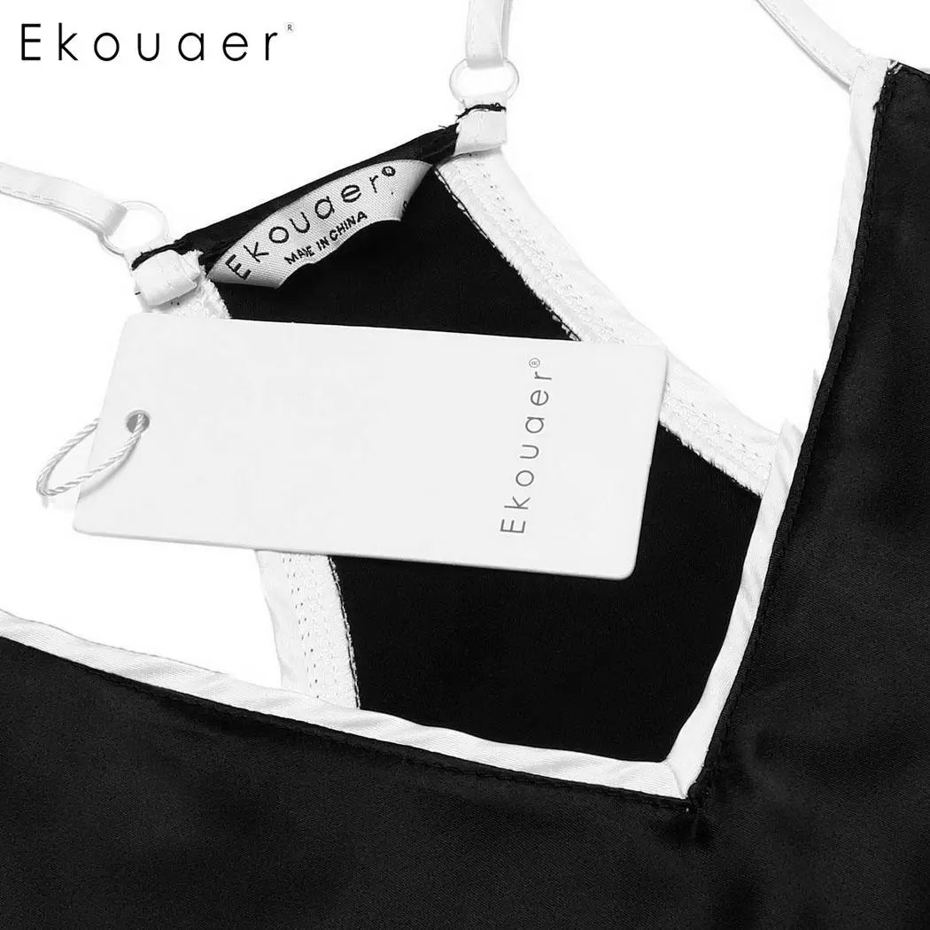 Ekouaer женский пижамный комплект сексуальные летние шорты для сна топ на бретелях и