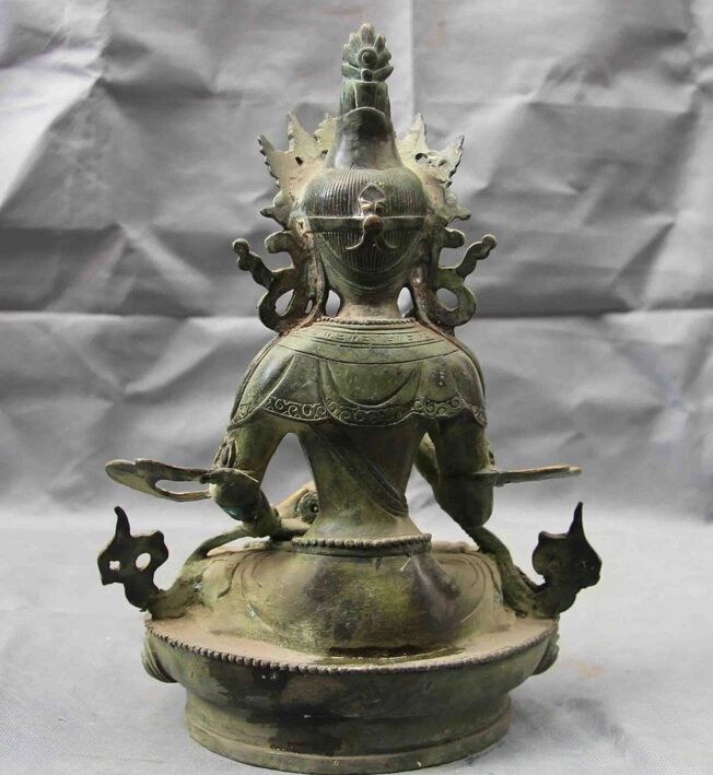 Тибет Буддизм Медь Бронза Gild Ваджрасаттва Ваджрадхара Гуань Инь Статуя Будды |