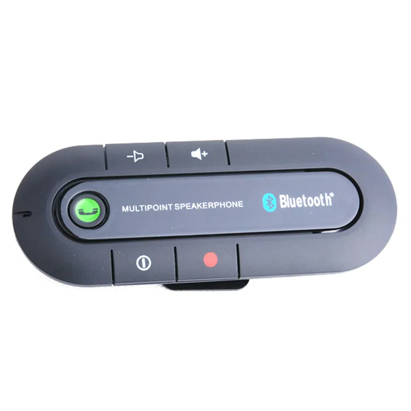 Bluetooth автомобильный комплект громкой связи беспроводной Bluetooth динамик телефон MP3 музыкальный плеер Портативный полезный клип динамик телефон с автомобильным зарядным устройством - Название цвета: Черный