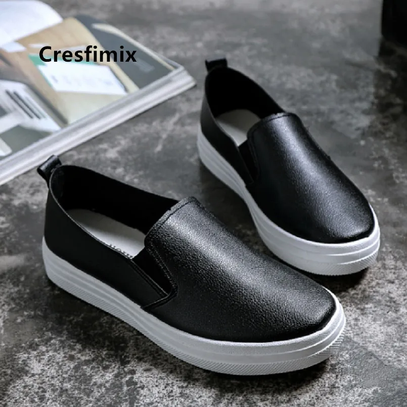 Туфли женские Cresfimix искусственная кожа на плоской платформе Повседневная