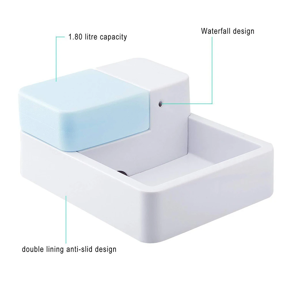 Автоматический водный фонтан для домашних животных питьевой светодиодный свет