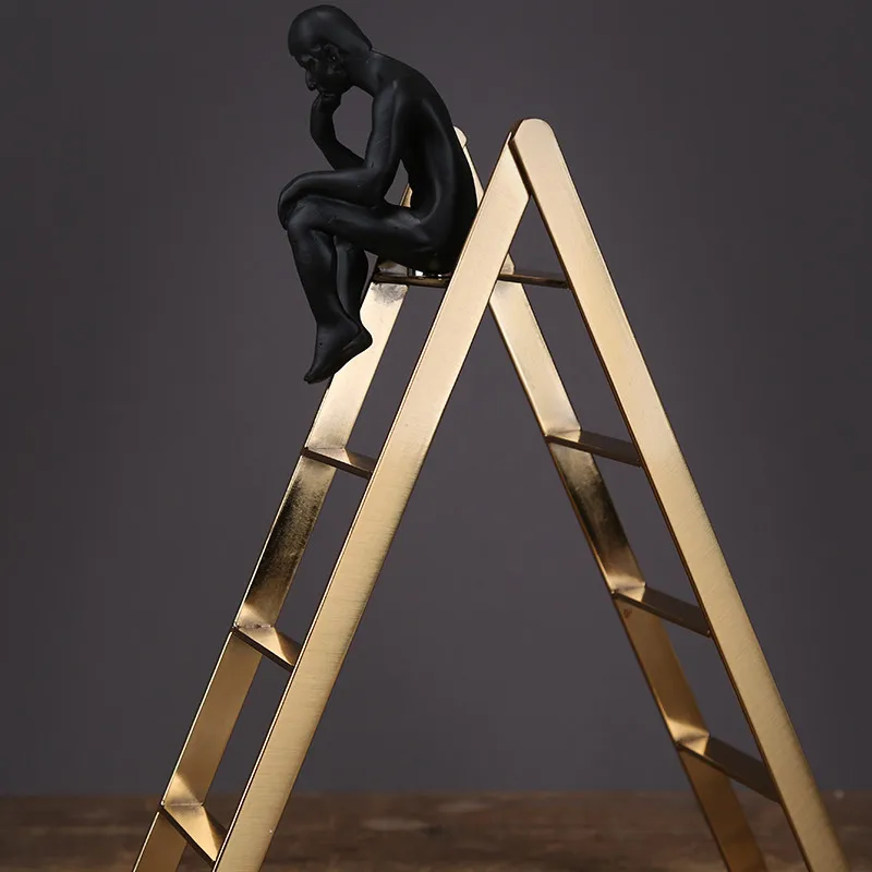 Stairs Thinkers скульптура Thinker окно дисплей орнамент книжная полка классический