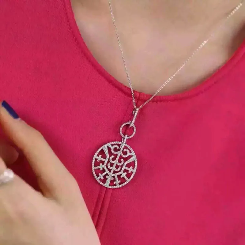 Новый дизайн Элитный бренд micro pave цирконий кулон ожерелье для женщин/девочек