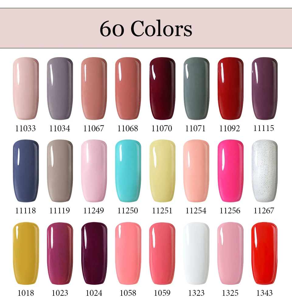 Clou Beaute 60 чистых цветов гель лак для ногтей ручка paznokcie Маникюр УФ-гель для ногтей Гибридный гель лак для ногтей набор гель-краски