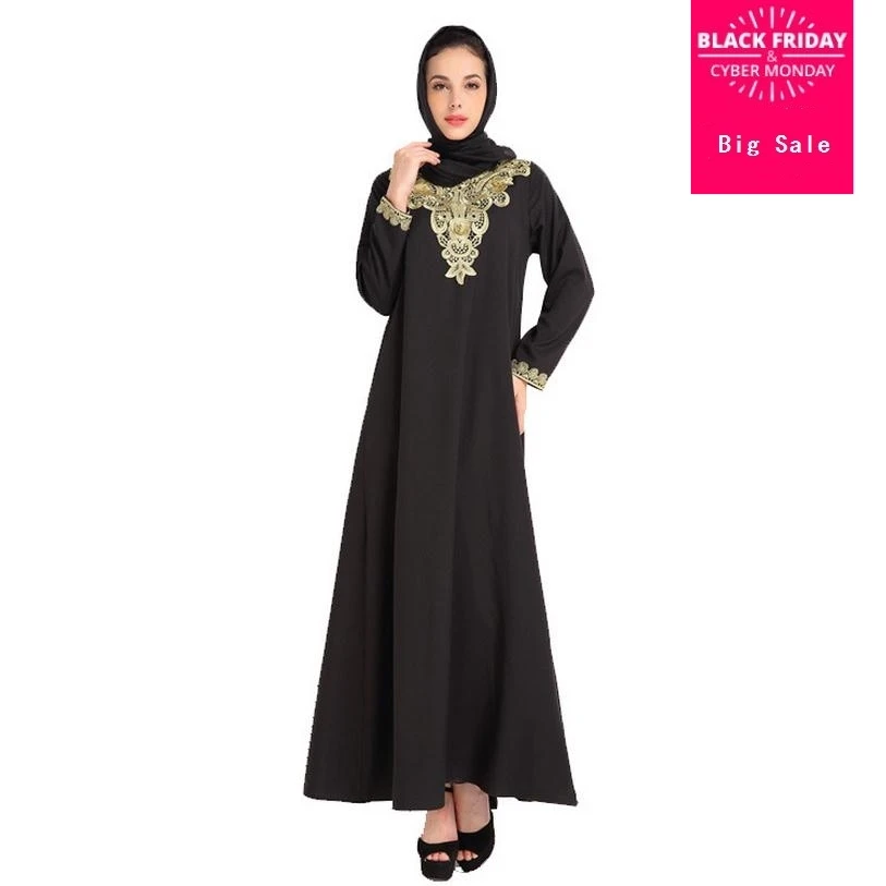 2018 мусульманский взрослый Дубай модный льняной халат abaya новый лунный месяц