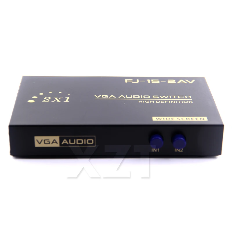 Новейший популярный коммутатор VGA 2 в 1 выход VGA переключатель с аудио выходом дисплей поделиться VGA конвертер коробка