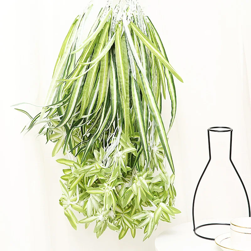5 вилок настенный хлорофитум Орхидея трава зеленые растения искусственные цветы