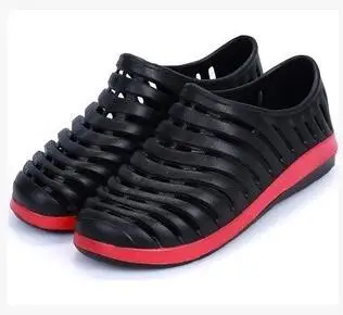 Мужские сандалии без застежки ST195 темно-синие на плоской подошве пляжная обувь