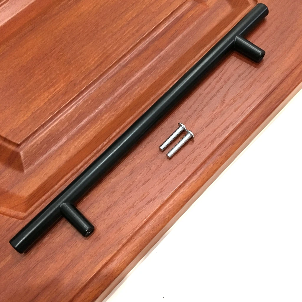 Космический алюминиевый Кухонный Шкаф Тянет Т бар дверные ручки ящика одно