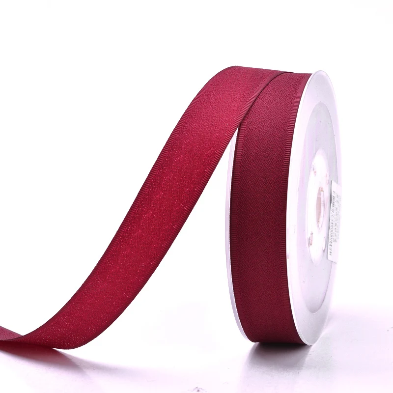 YAMA полиэстер Grosgrain край гранулированный активированный уголь из ленты 9 16 19 25 38 мм и 3/8 5/8 3/4 1 1-1/2 дюймов 100 ярдов печатных ленты и бабочки - Цвет: wine 275