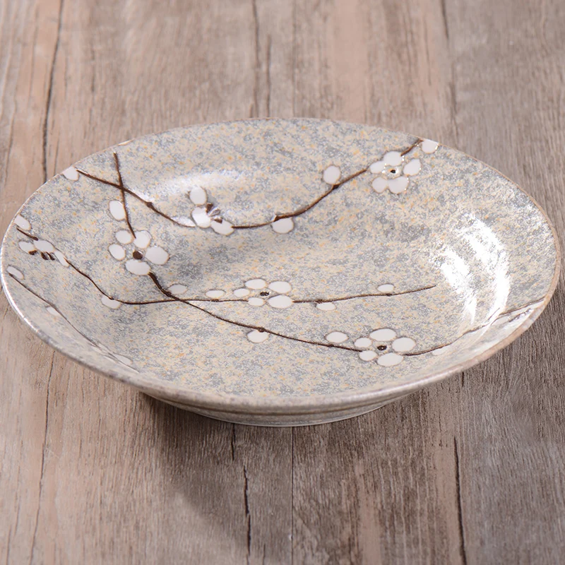 1 предмет японский Керамика лапши риса пластина ручная роспись Сделано в Японии