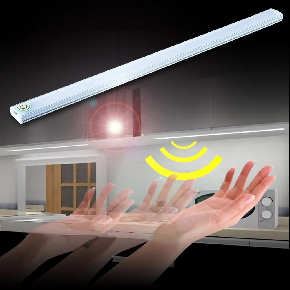 

JXSFLYE Dimmable 21LED Under Couter Lighting, Touch Switch Cabinet lights, USB Powered LED Light Bar, Super Slim Count