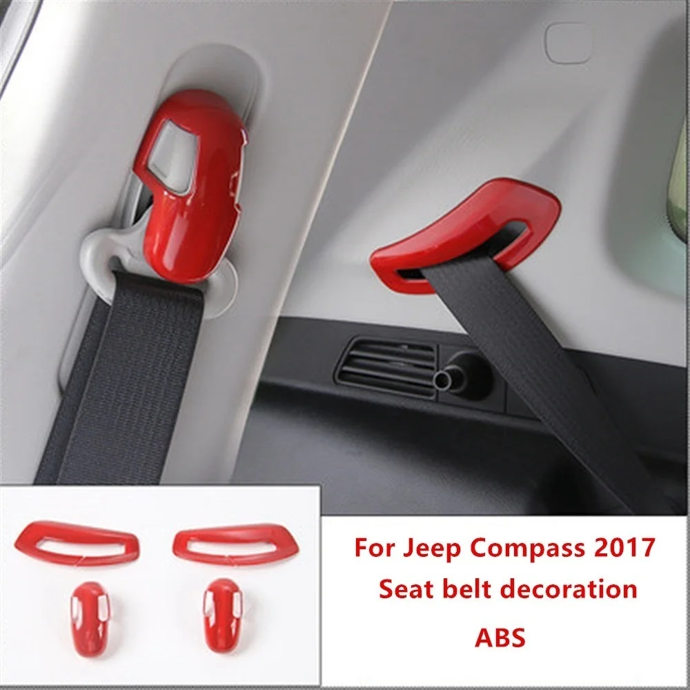 Для Jeep Compass 2017 2018 автомобильный регулятор ремня безопасности украшения отделка ABS