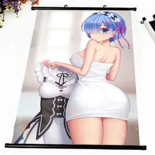 Аниме постер Re Zero rem ram Сексуальная настенная прокрутка печатная картина домашний