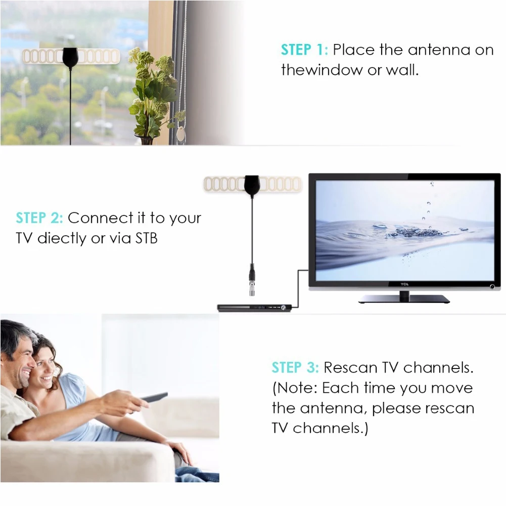 Прочная 20 DBi универсальная Антенна цифровые аксессуары ультратонкий легкий HDTV