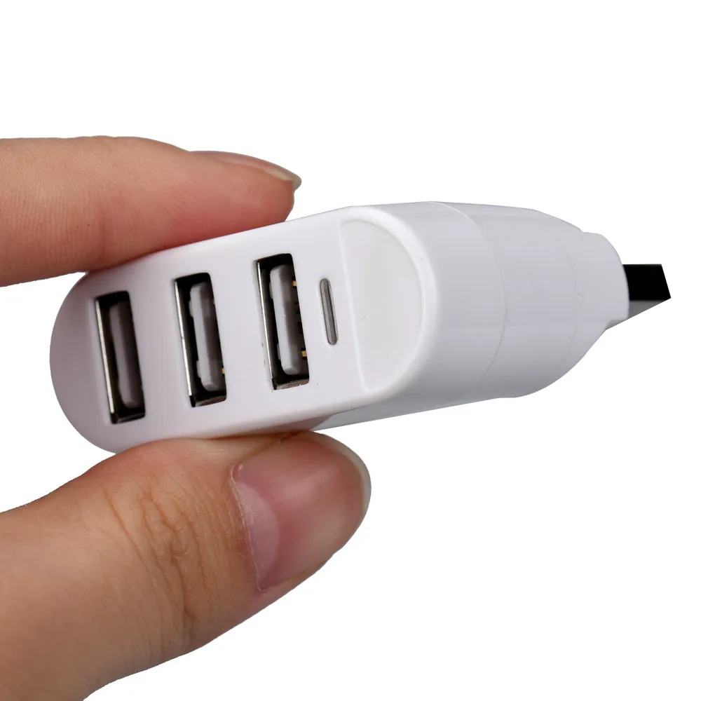 3 порта USB 2,0 Мини Вращающийся сплиттер адаптер концентратор для компьютер, ноутбук, лептоп Mac 4,11
